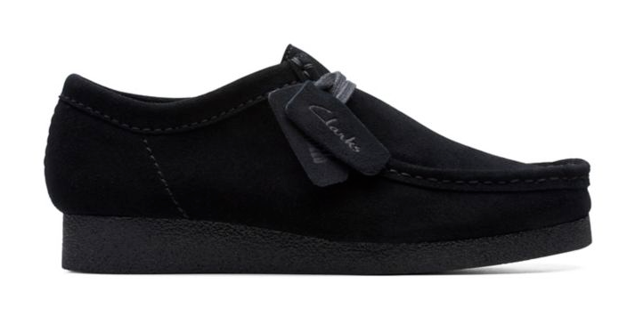 Clarks Originals WallabeeEvo Mens Black Suede Wallabee Lace Up Square Toe Rubber Sole