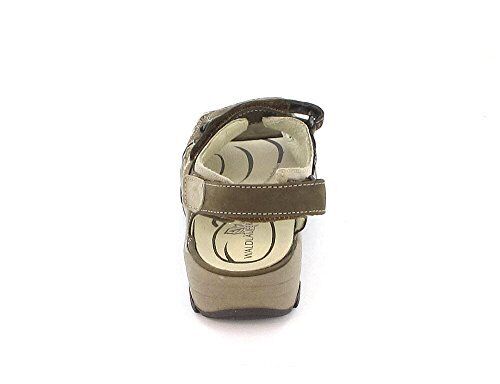 Waldlaufer Herki Ladies Wide Fit Taupe Nubuck Touch Fasten Orthotic Sport Sandals