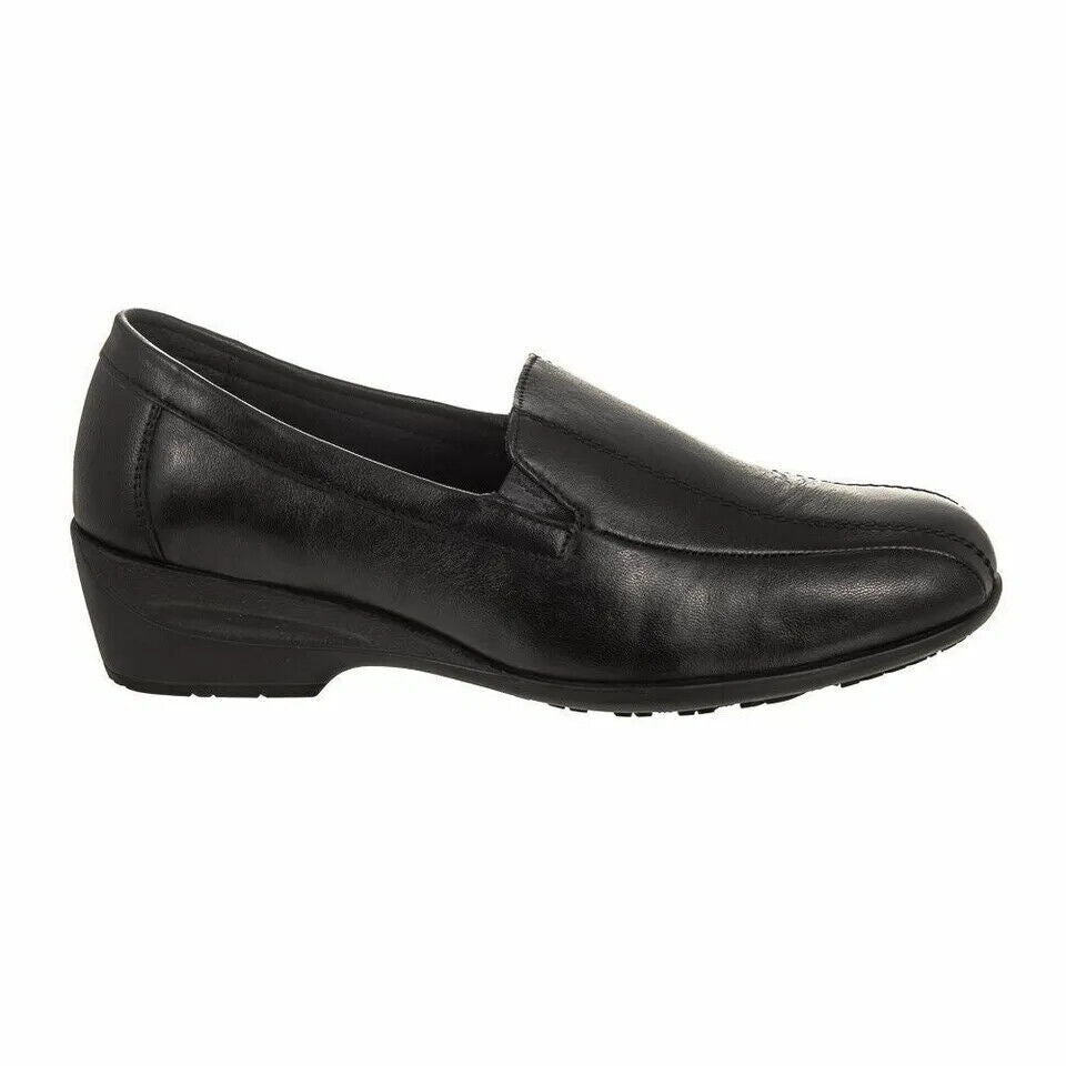 Dr Keller Erica Wide Fit Nurse Work Loafer Comfort Slip On Wedge Heeled Shoes