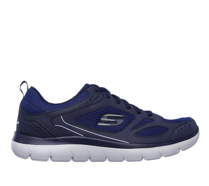 Skechers South Rim Mens Navy Lace Up Lightweight Memory Foam Sport Trainers