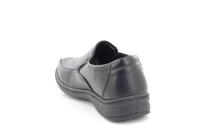 Dr Keller Karl Mens Black Faux Leather Slip on Smart Casual Comfort Shoes