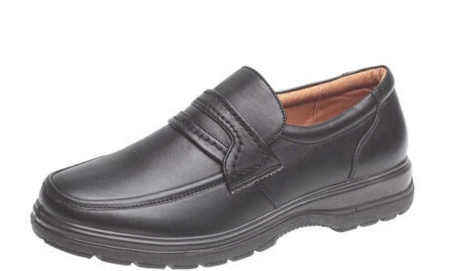 Charles Southwell Derek Mens Black Faux Leather Lightweight Slip On Casual Shoes