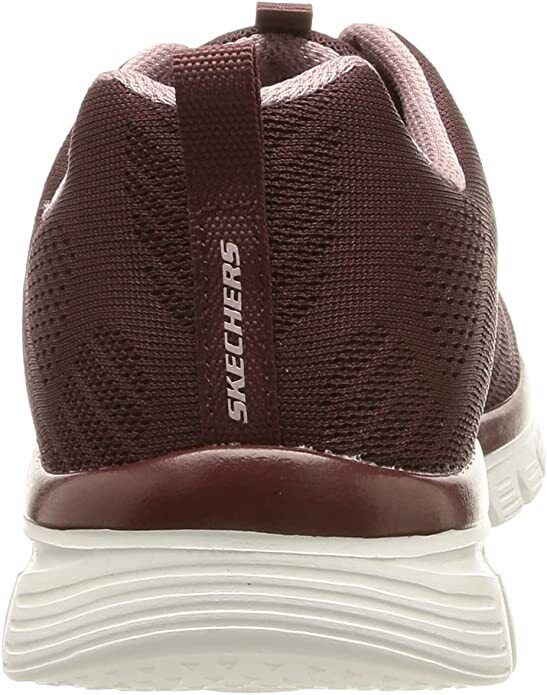 Skechers Ladies Wine Mesh Memory Foam Lace Up Trainers Graceful Get Connected