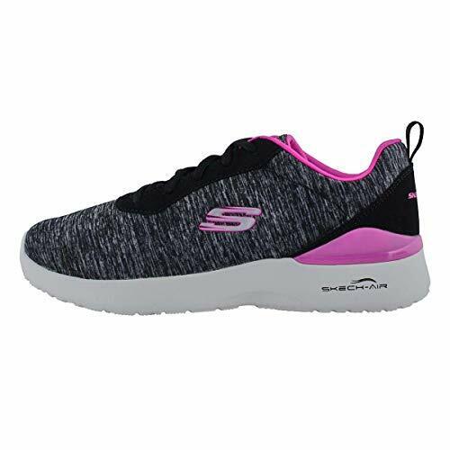 Skechers Dynamight Paradise Waves Black/Pink Womens Wide Fit Trainers Lace Up