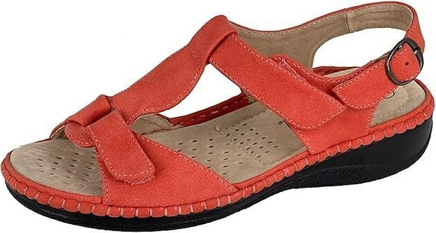 Boulevard Womens Coral Faux Nubuck Touch Fasten  L955 TBAR Lightweight Sandals