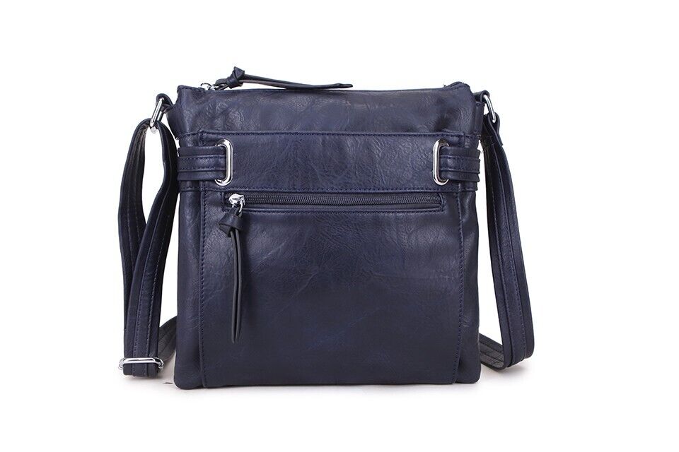 Long & Son London Ladies Navy Soft Crossbody Handbag With Adjustable Strap