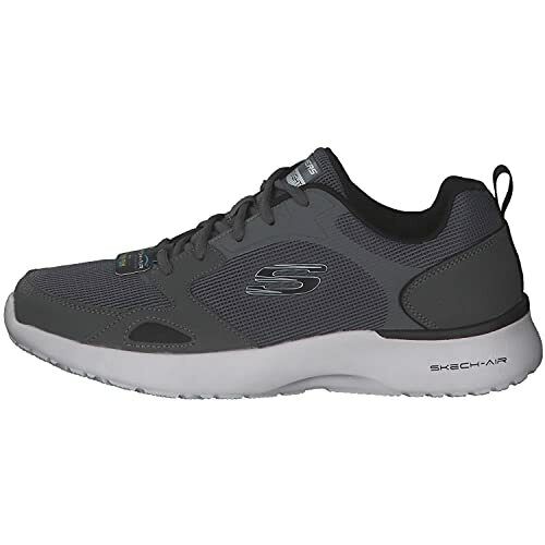 Skechers Venturik Charcoal Grey Mesh Lace Up Lightweight Memory Foam Trainers