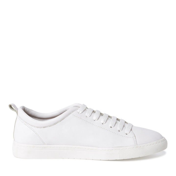 Tamaris 23611 White Leather Lace Up Light Weight Cushioned Athleisure Trainers