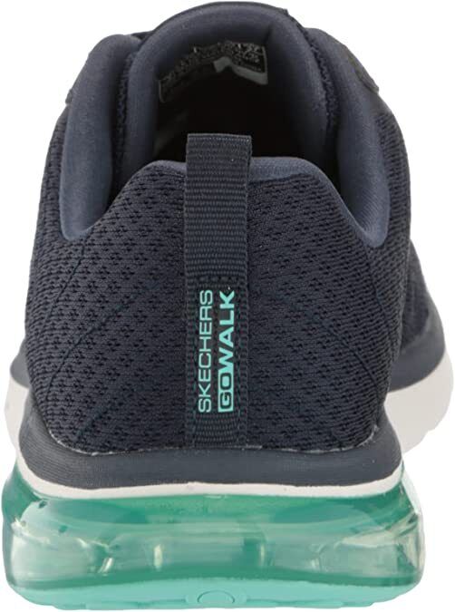 Skechers Dynamic Virtue Womens Memory Foam Navy/Turquoise Lace Up Mesh Trainers