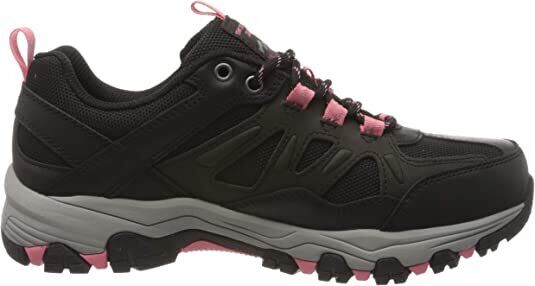 Skechers Outdoors West Highland Selmen Womens Wide Fit Waterproof Black/Charcoal Hiking Trainers