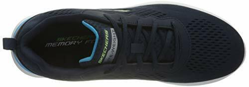 Skechers Dynamight Tuned Up Mens Navy Memory Foam Light Mesh Lace Up Trainers