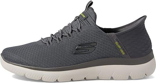 Skechers Slip Ins High Range Mens Grey Bungee Hands Free Vegan Trainers