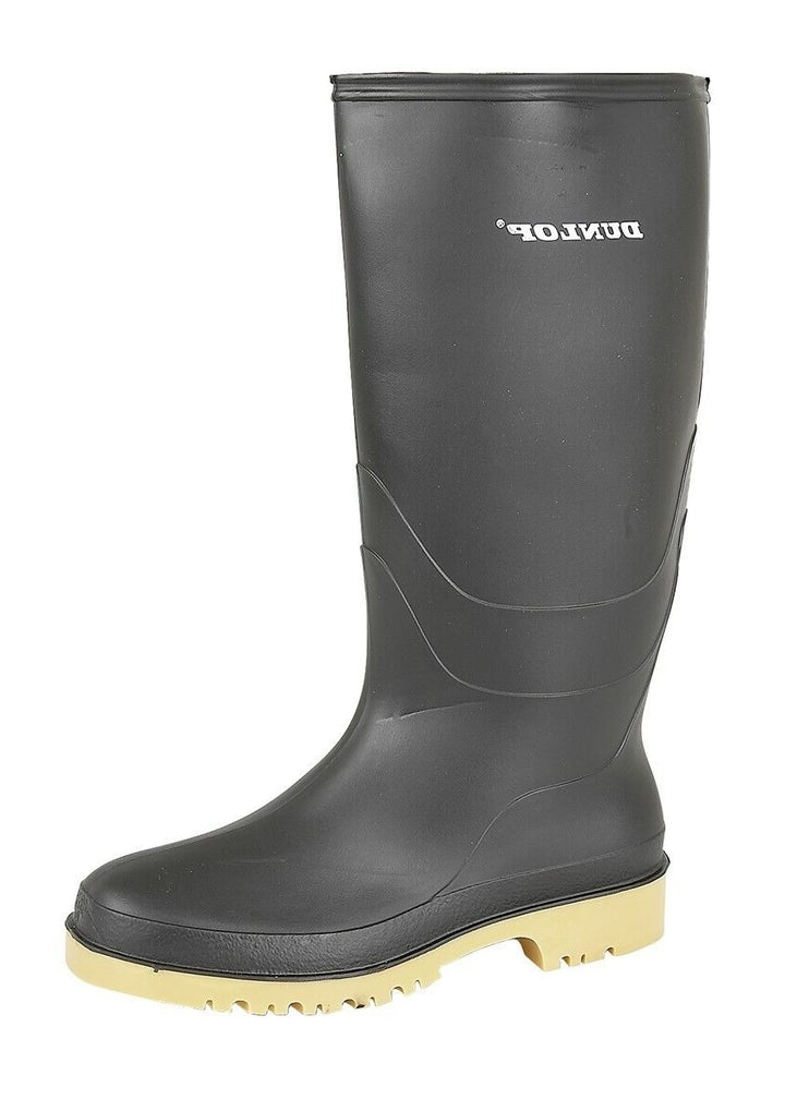 Dunlop Unisex Childrens Wellies Black Waterproof Wellington Boots Festival