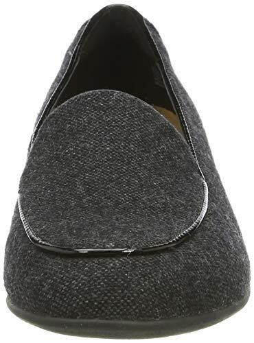 Clarks Un Blush Ease Ladies Grey Tweed Loafers Low Heel Slip On Moccasin Shoes