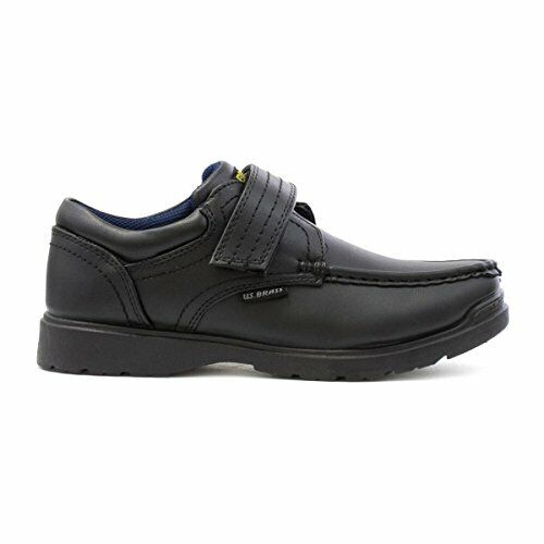 US Brass C657 Mark Children Boys Quality Black School Shoes w/ Strap Sizes Infant 8-6