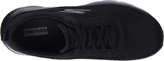 Skechers Go Walk Flex Black Ultra Go Cushioning Air Cooled Goga Mat Trainers