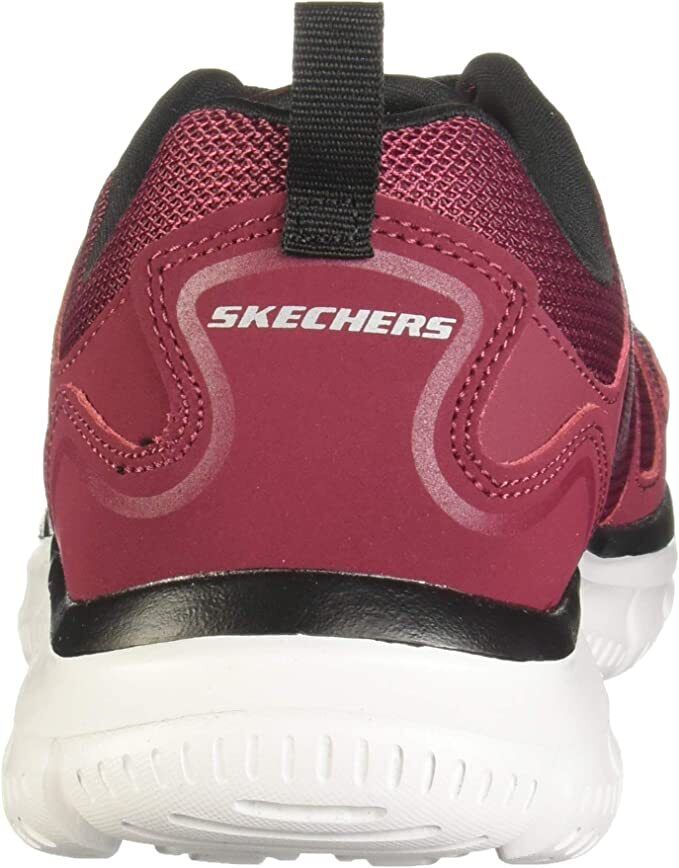 Skechers Mens Burgundy/Black Lite-Weight Memory Foam Trainers Track Scloric