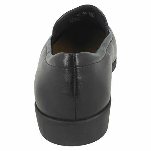 Clarks Georgia Wide EE Fit Ladies Black Leather Loafer Moccasin Slip On Shoes