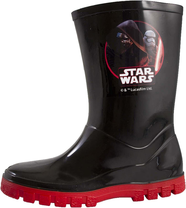 Official Star Wars Boys Kylo Ren Wellies Water Resistant Wellington Boots