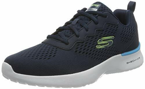 Skechers Dynamight Tuned Up Mens Navy Memory Foam Light Mesh Lace Up Trainers