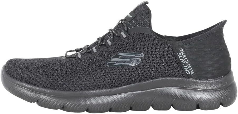 Skechers Slip Ins High Range Mens Black/Black Bungee Hands Free Vegan Trainers