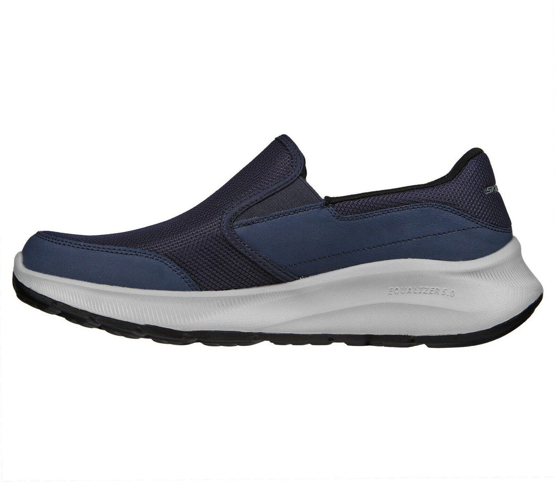 Skechers PERSISTABLE Mens Vegan Navy Relaxed Fit Memory Foam Slip On Trainers