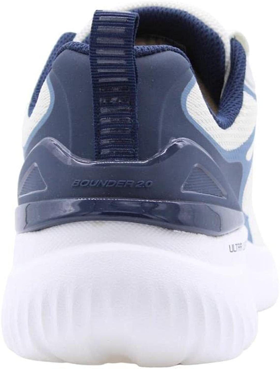 Skechers Bounder Andal  Mens White/Navy Ultra Light Memory Foam Lace Up Trainers