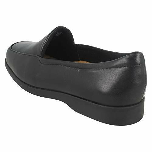 Clarks Georgia Wide EE Fit Ladies Black Leather Loafer Moccasin Slip On Shoes