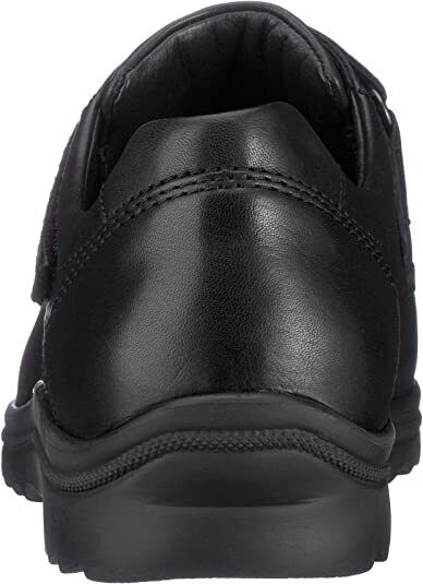 Waldlaufer Kai 613300 Mens Black Leather Wide Fitting Touch Fasten Casual Shoes