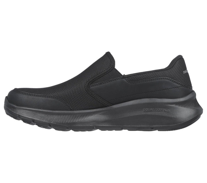 Skechers PERSISTABLE Mens Vegan Black Relaxed Fit Memory Foam Slip On Trainers