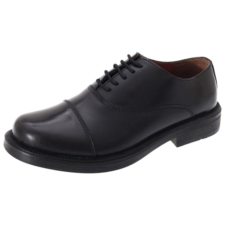 Scimitar M951A Mens Oxford Toe Cap Cadet Black Leather Smart Formal Lace Up Shoes