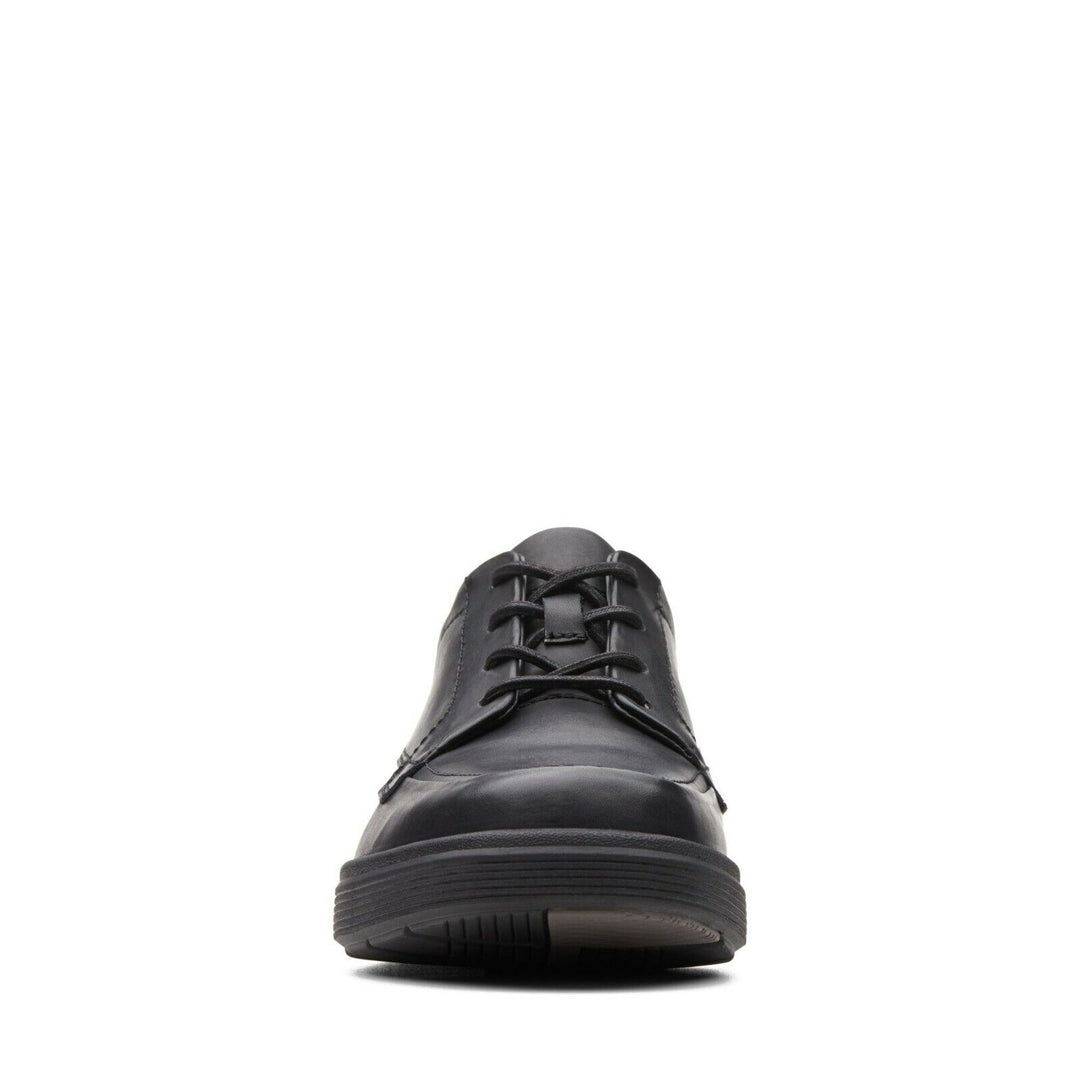 Clarks Un Abode Ease Black Leather Mens WIDE FIT (H) Lightweight Lace Up Shoes