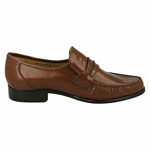 Thomas Blunt Boston Mens Brown All Leather Loafers Moccasin Slip On Formal Shoes