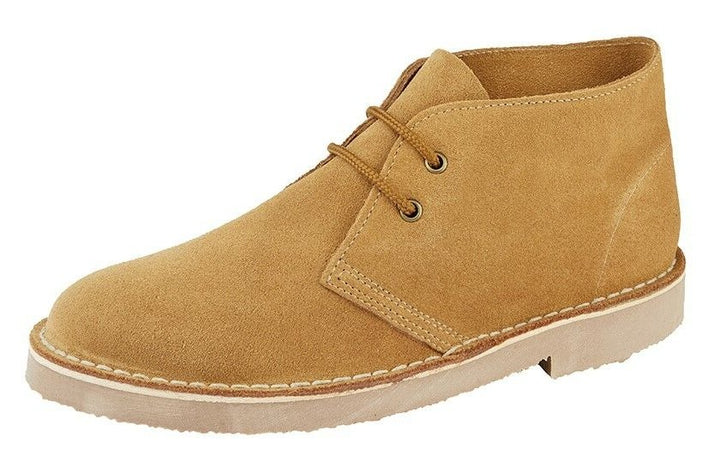 Roamers M467BS Sand Tan 2 Eyelet Suede Desert Boots Mens Sizes 4 -15 UK