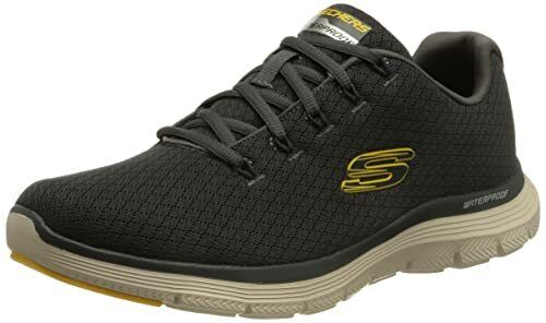 Skechers Coated Fidelity Charcoal WATERPROOF Trainers Flex Advantage 4.0