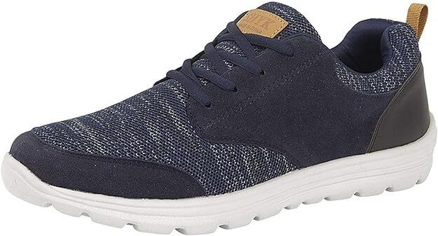 Dek M630 Navy Lightweight Mesh Lace Up With Cushioned  Memory Foam Trainers