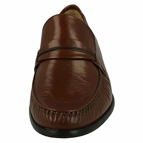 Thomas Blunt Boston Mens Brown All Leather Loafers Moccasin Slip On Formal Shoes