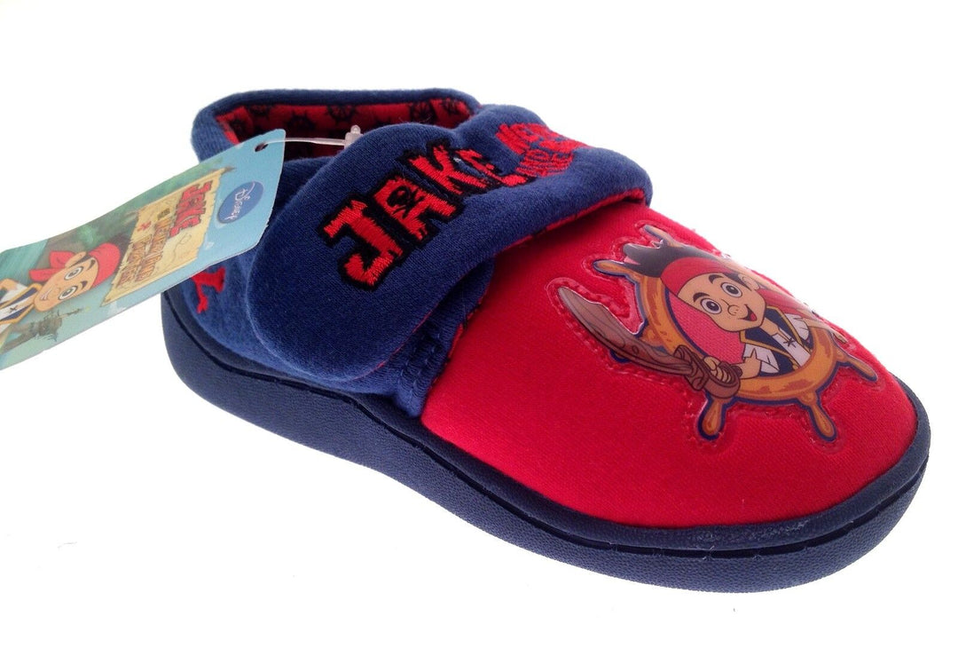 Disney Jake And The Neverland Pirates Boys Red/Navy Slippers With Strap Infants