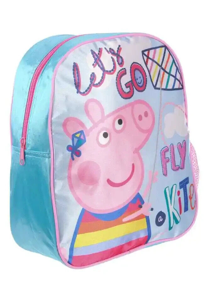 Girls/Kids Peppa Pig George  Fly Kite Back To School Backpack Rucksack Book Bag