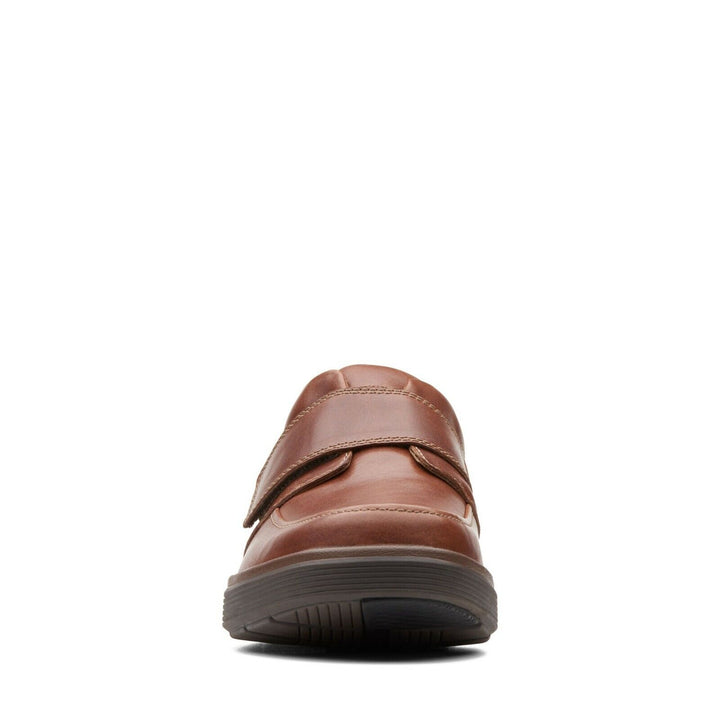 Clarks Un Abode Strap Tan Brown Leather WIDE FIT Lightweight Shoes With velcro Strap