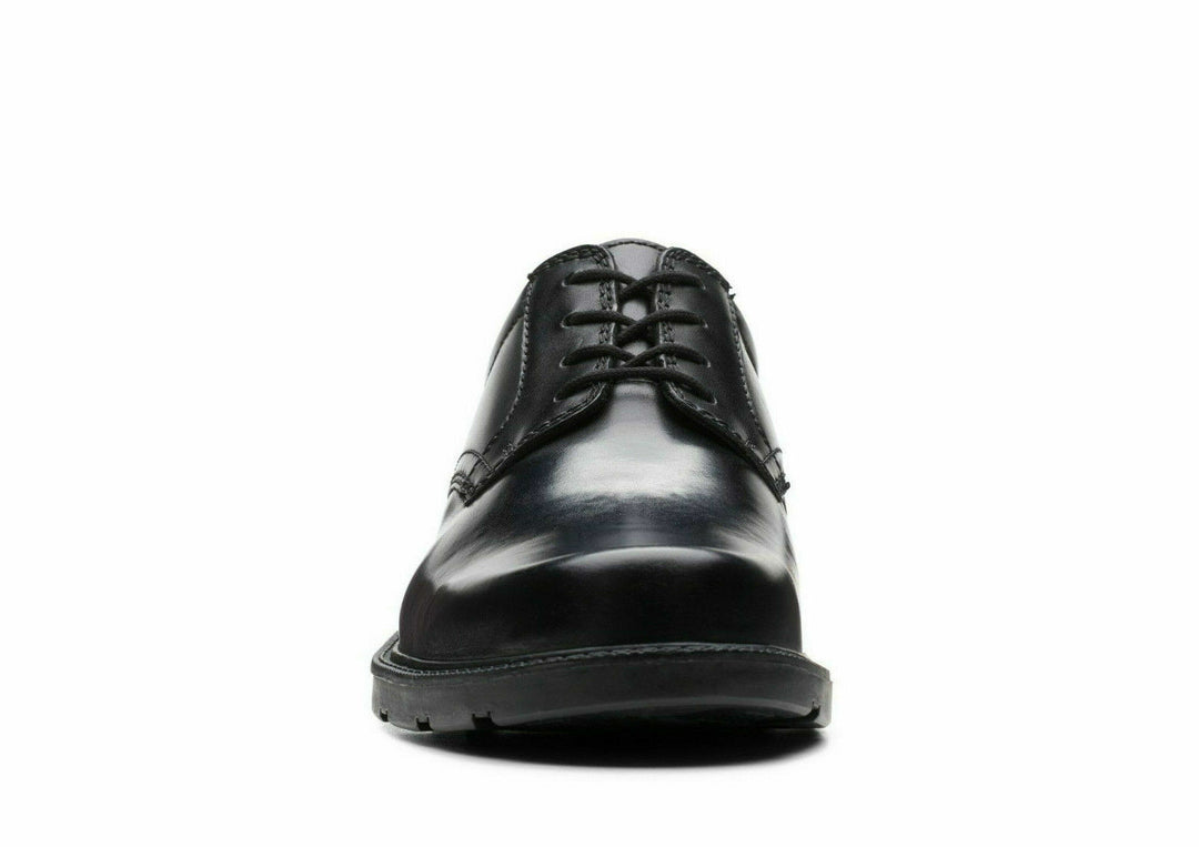 CLARKS KERTON LACE G FIT MENS LACE UP BLACK LEATHER CUSHIONED SHOES (NEW LAIR WATCH )