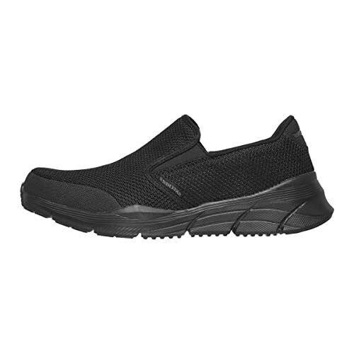 Skechers Equalizer Krimlin Mens Black Wide Fit Memory Foam Mesh Slip On Trainers