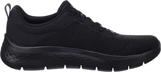 Skechers Go Walk Flex Black Ultra Go Cushioning Air Cooled Goga Mat Trainers