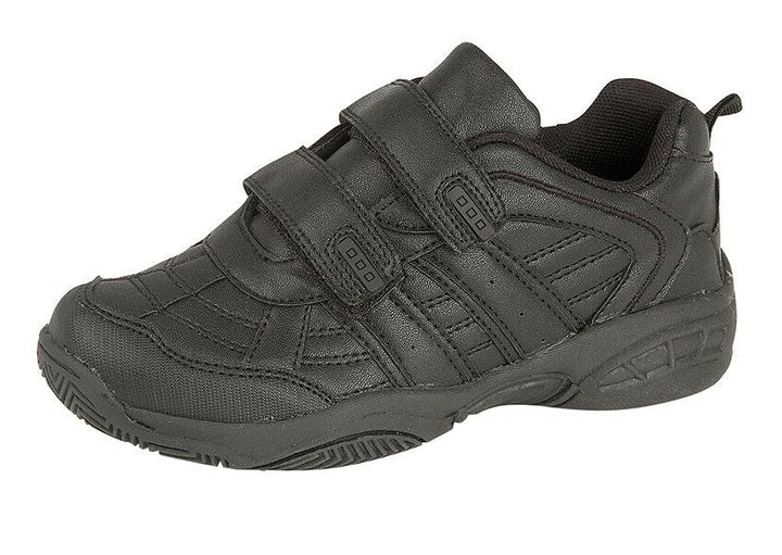 DEK Fusion Unisex  Black Double Adjustable Velcro Straps School Shoes / Trainers