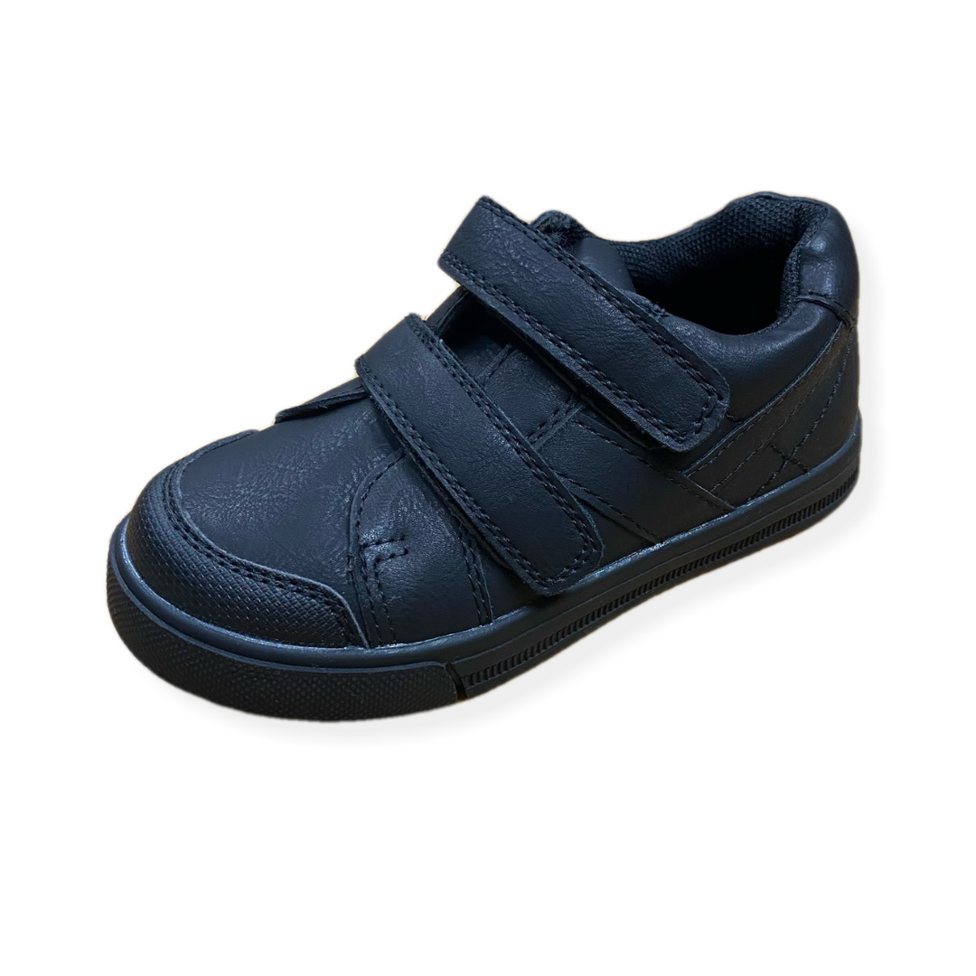 Feet Street Skater Boys Infants Children's Black Scuff Bumper Protection School Trainers Shoes