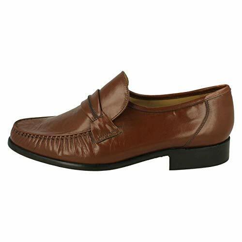 Thomas Blunt Boston Mens Brown All Leather Loafers Moccasin Slip On Formal Shoes