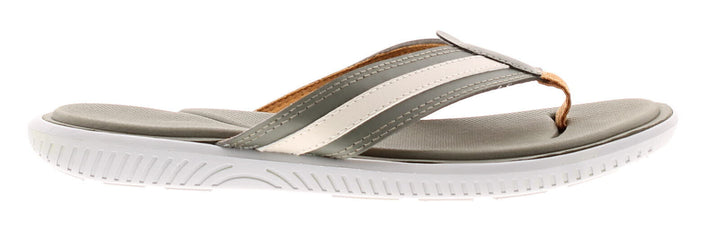 Rockstorm Reggie Mens Khaki/Cream Toe Post Slip On Flip Flop Cushioned Sandals