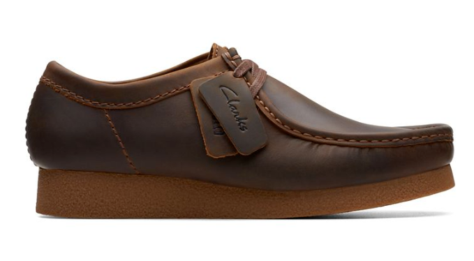 Clarks Originals WallabeeEvo Mens Beeswax Leather Wallabee Lace Up Square Toe Rubber Sole