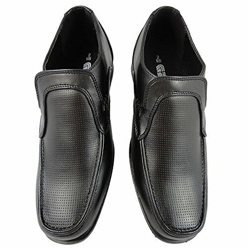 Renegade Fletch Boys School Shoes Smart Black Lightweight Quality Slip On Loafer