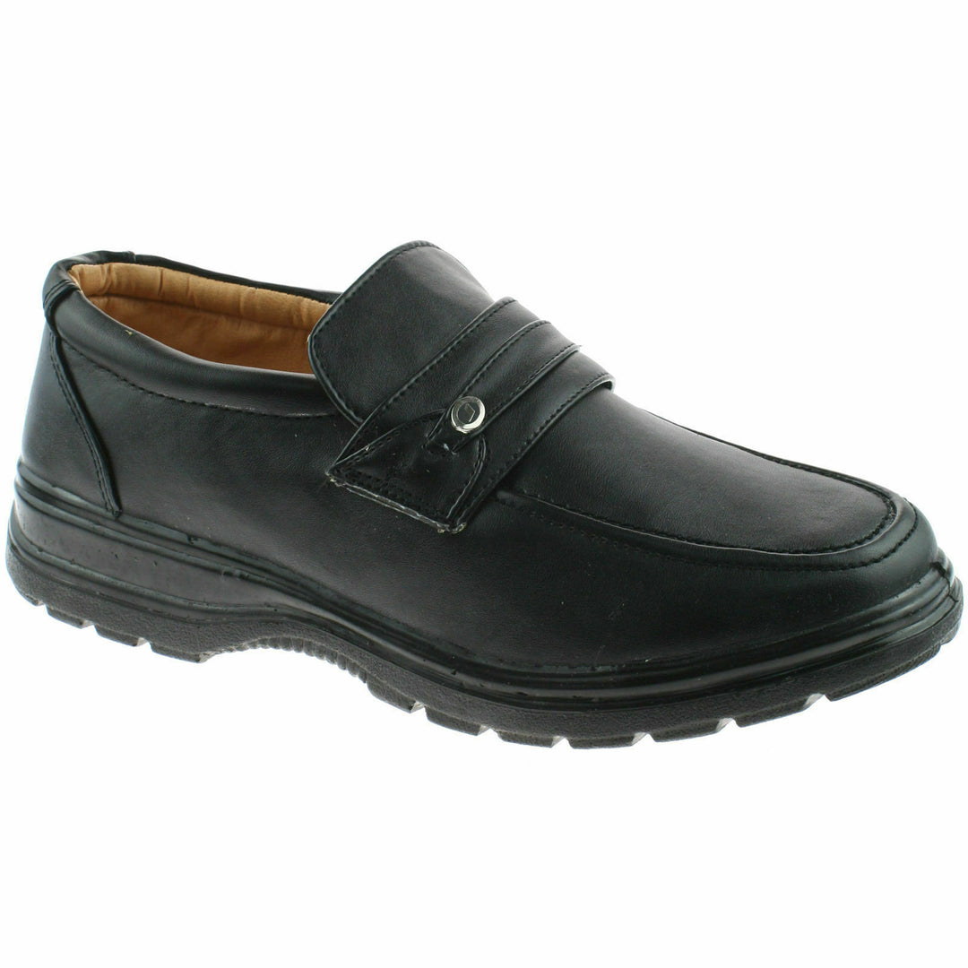 SCIMITAR M825 MENS BLACK WIDE FIT LIGHT WEIGHT CASUAL SLIP ON SHOES